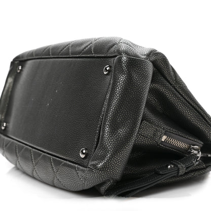 Chanel Metallic Caviar Quilted Timeless CC Shopping Tote Dark Grey 8 of 8