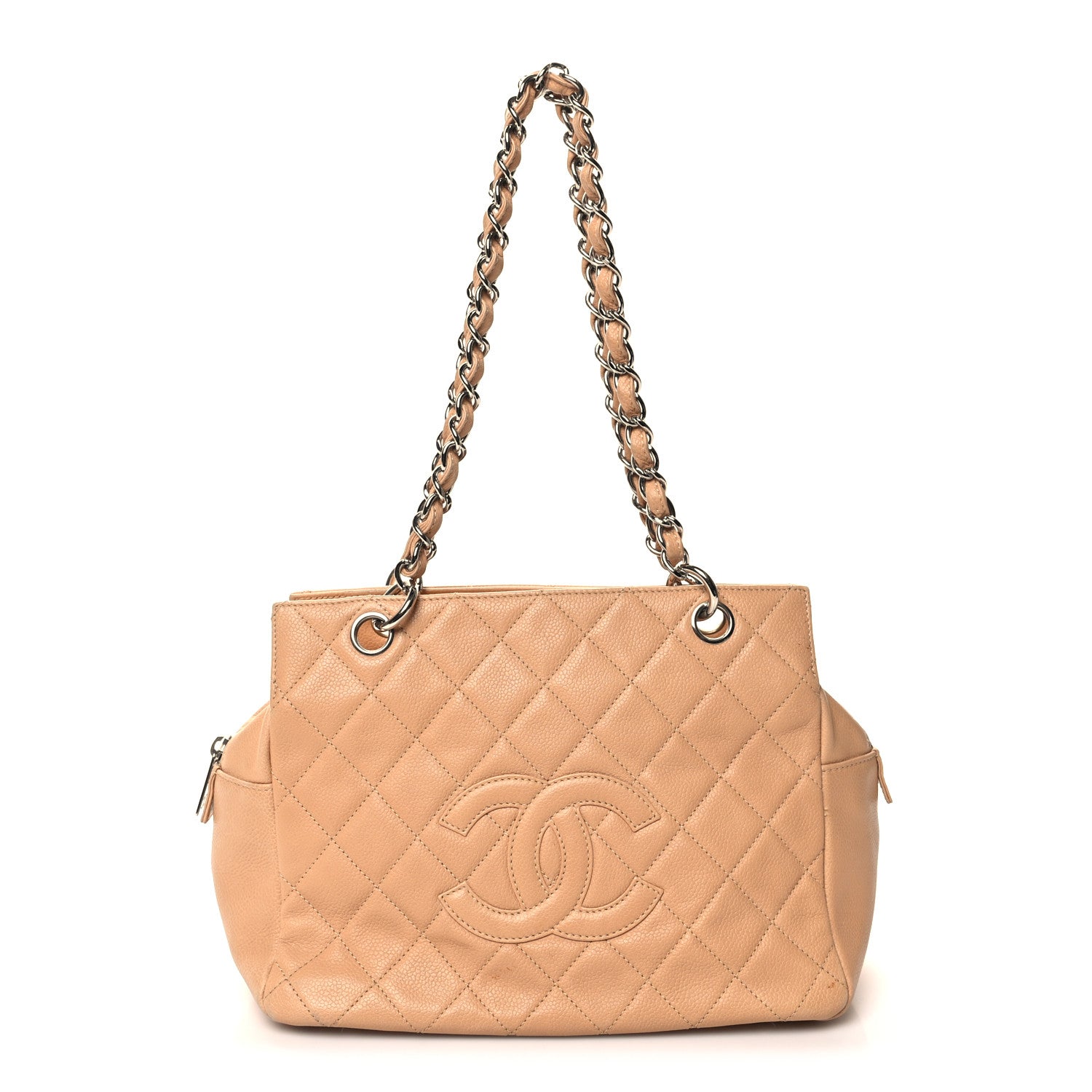 Chanel Caviar Quilted Petit Timeless Tote PTT Beige 1 of 15