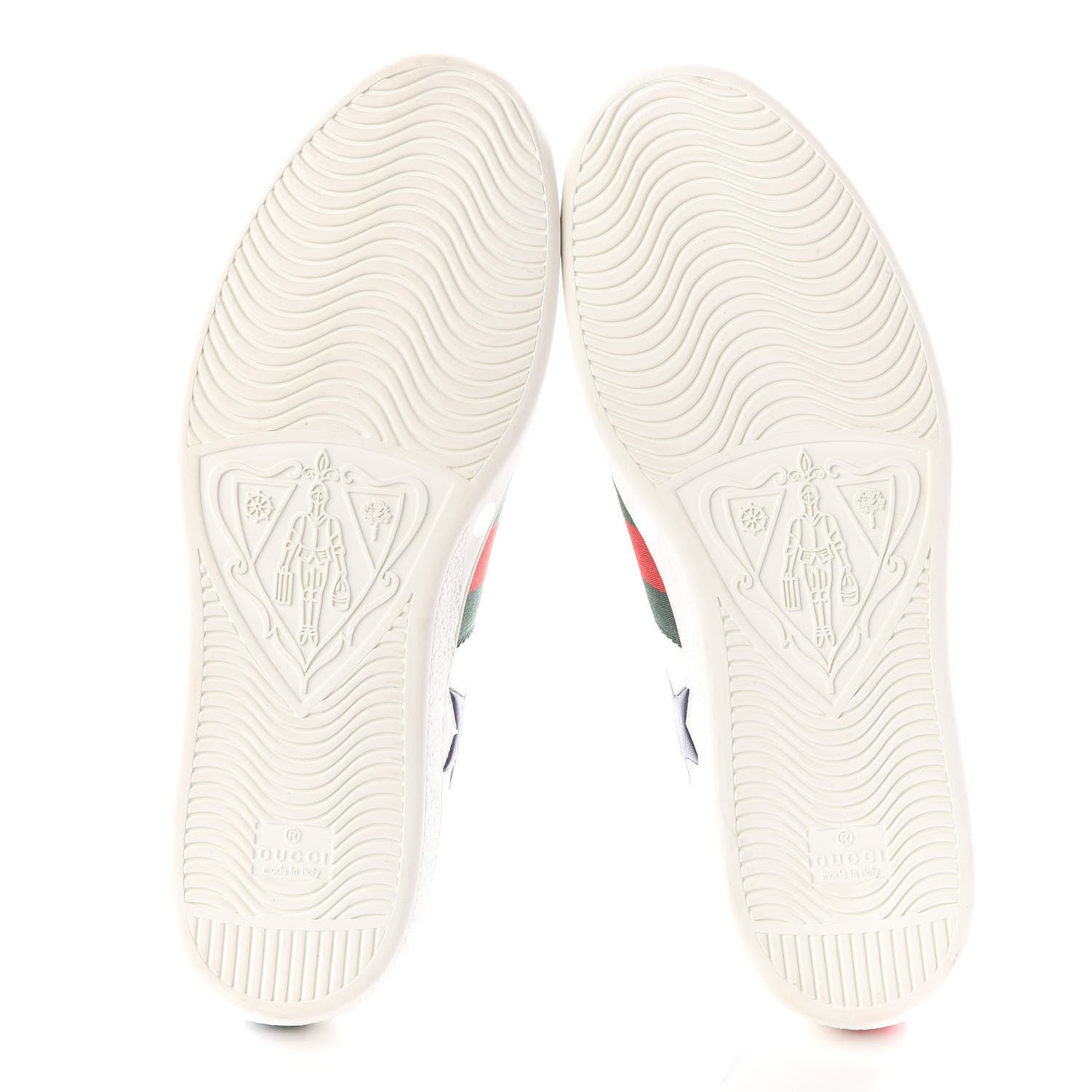 Gucci Calfskin Ayers Web Star Embroidered Mens Ace Sneakers 10.5 White Multi 5 of 8