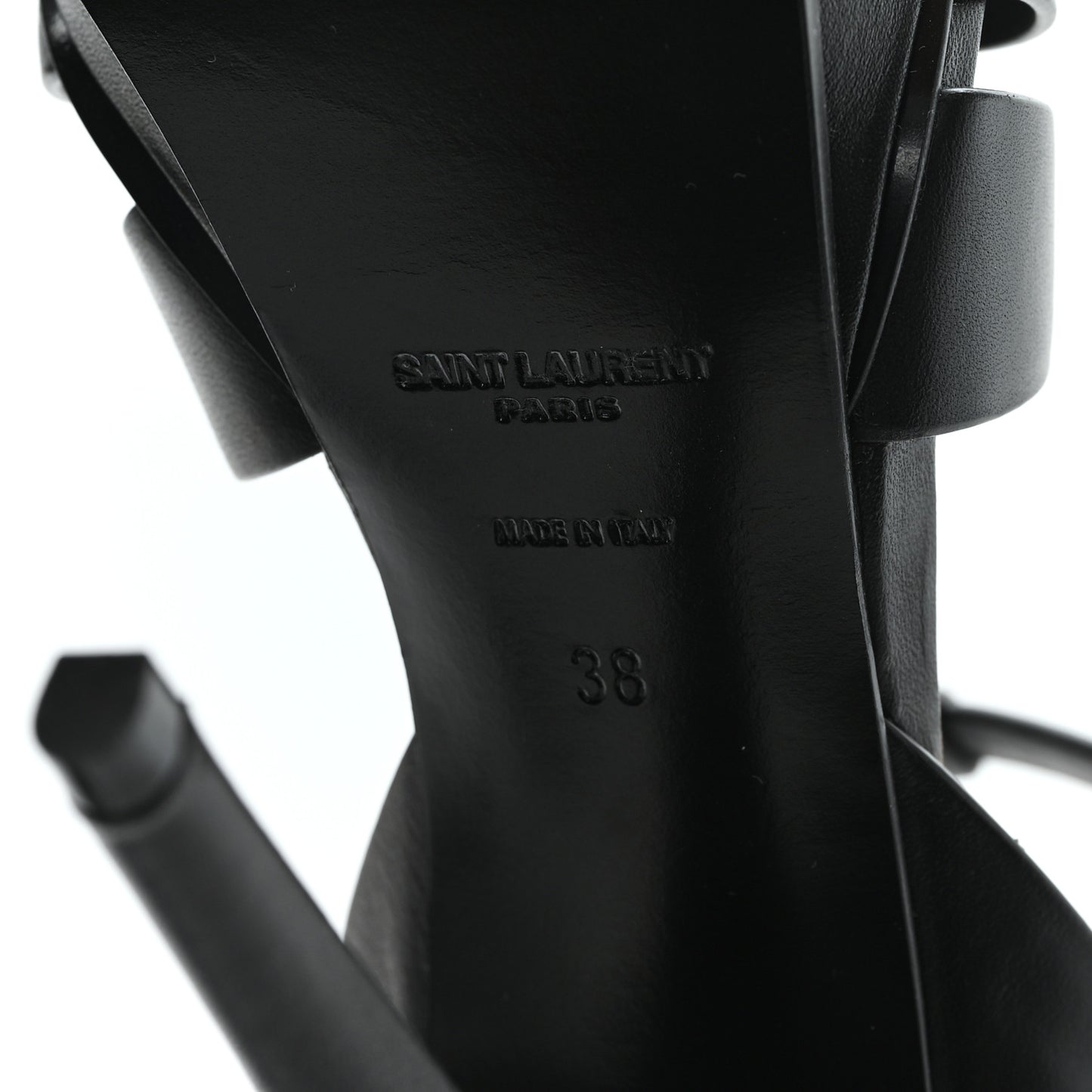 Calfskin Tribute 105 Platform Sandals 38 Black