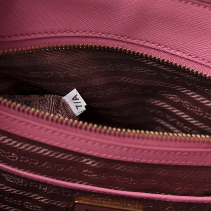 Prada Saffiano Medium Double Zip Galleria Tote Begonia 7 of 16