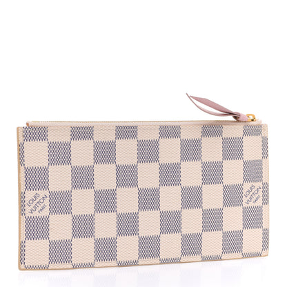 Louis Vuitton Damier Azur Felicie Chain Wallet Zippered Insert Rose Ballerine 3 of 6