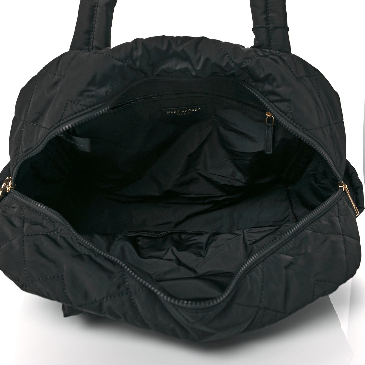 Nylon Quilted Medium Weekender Bag Black