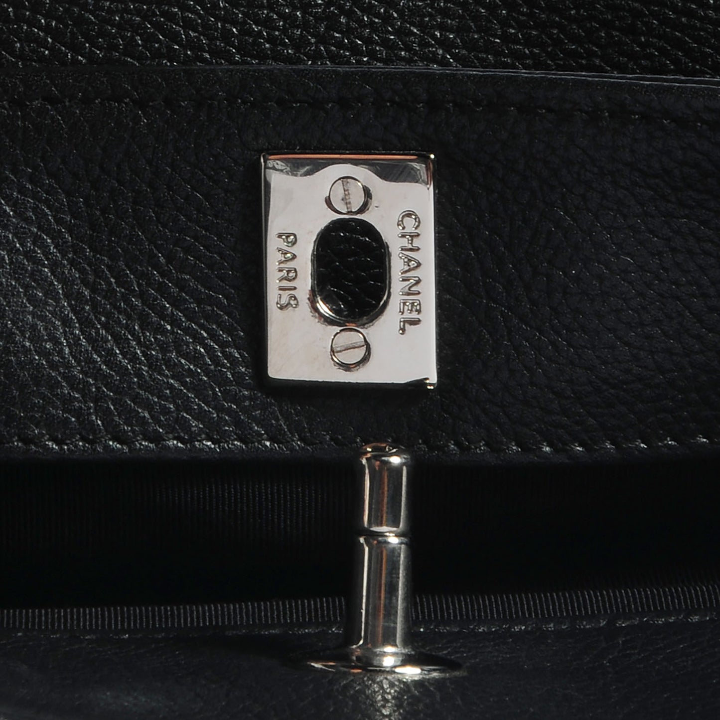 Calfskin Cerf Shopper Tote Black