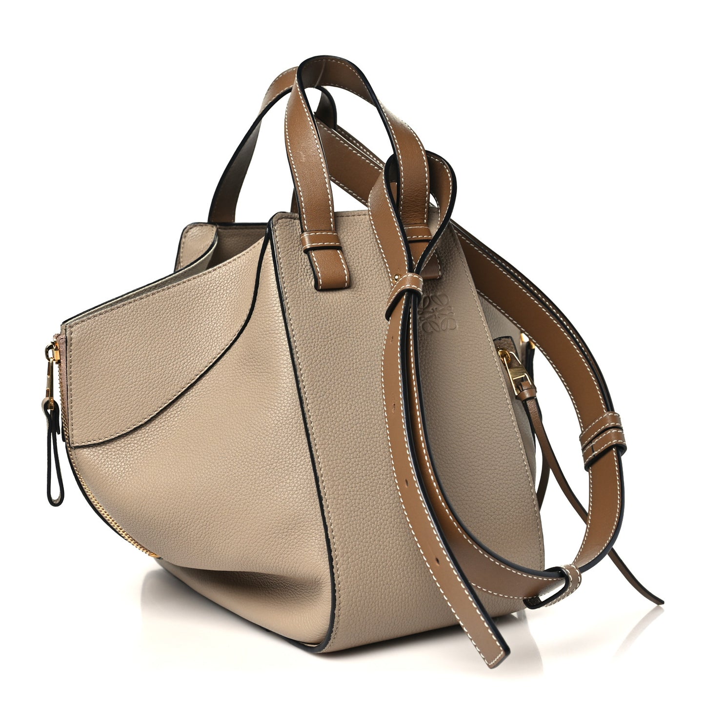 Calfskin Small Hammock Shoulder Bag Sand Mink