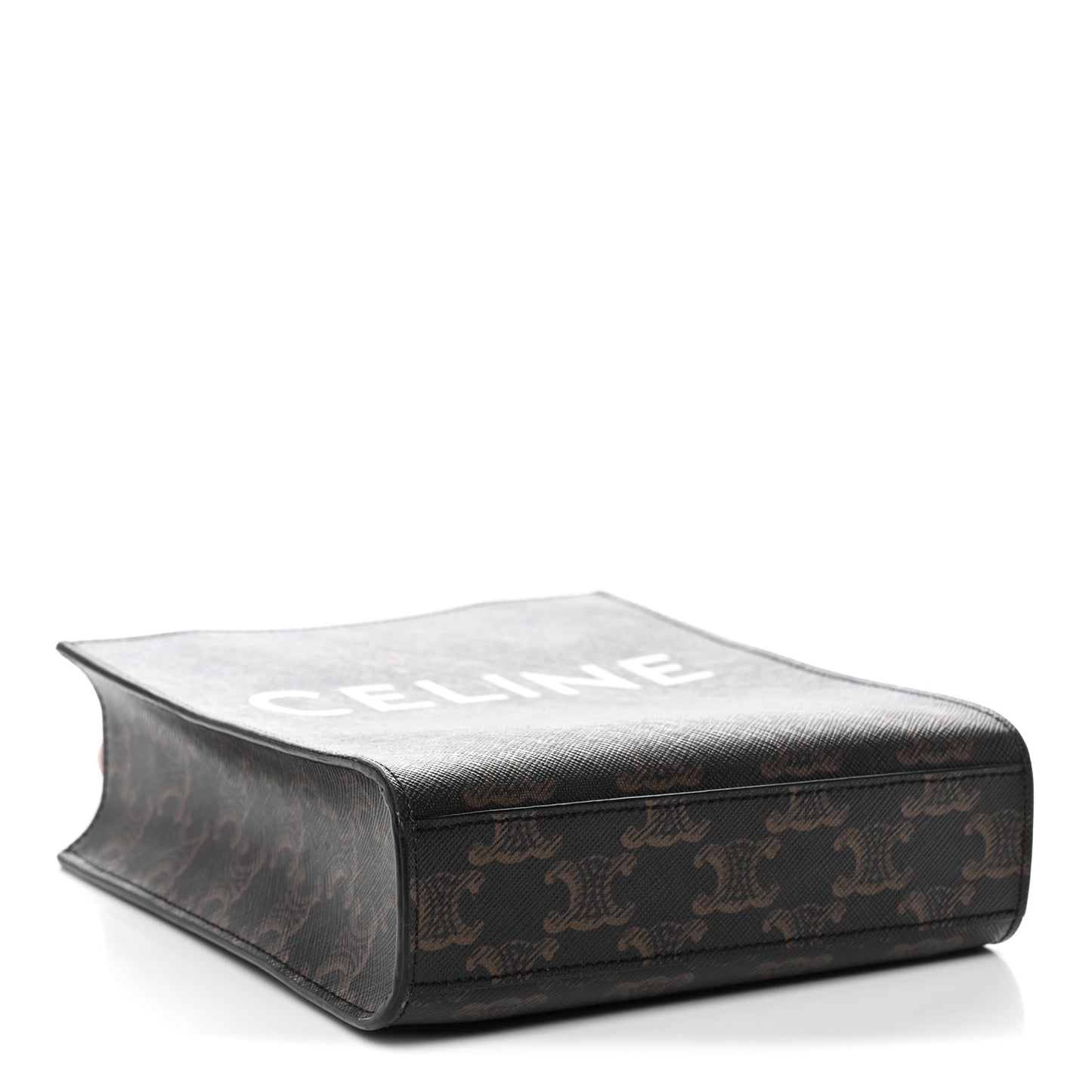 Triomphe Canvas Calfskin Mini Vertical Cabas Tan