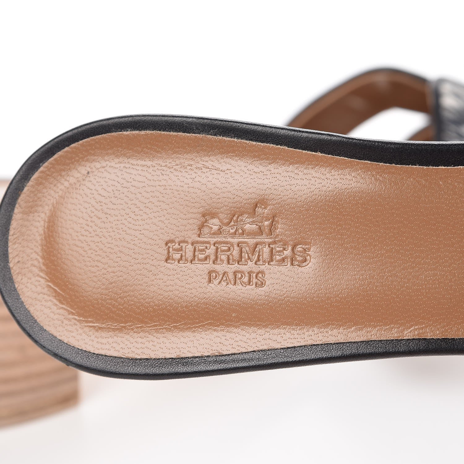 Hermes Canvas Tatoo Print Oasis Equator Sandals 37 Black 7 of 10