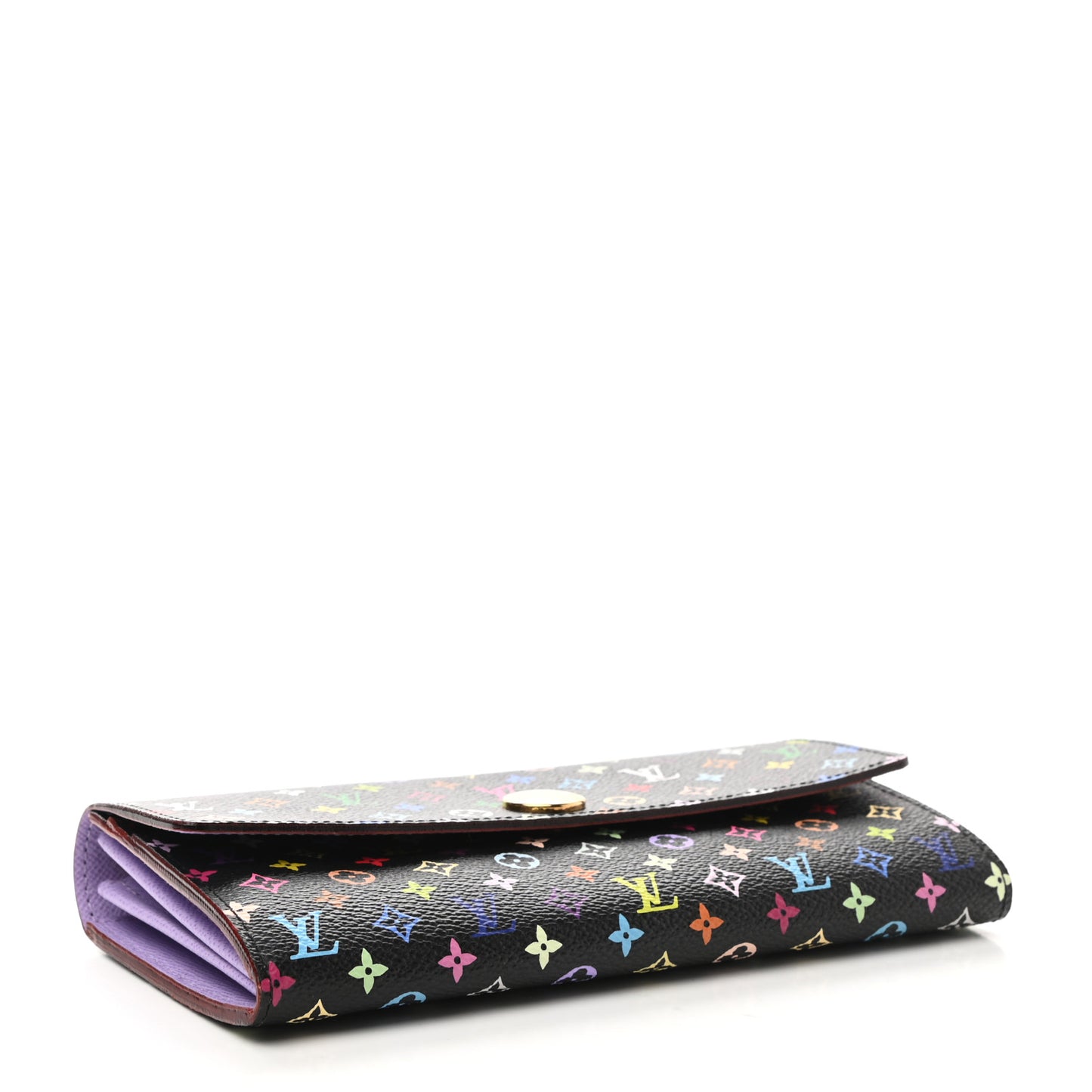 Monogram Multicolor Sarah Wallet Black Violet
