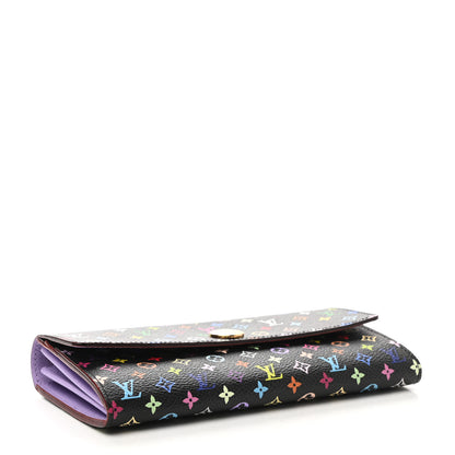 Louis Vuitton Monogram Multicolor Sarah Wallet Black Violet 4 of 8