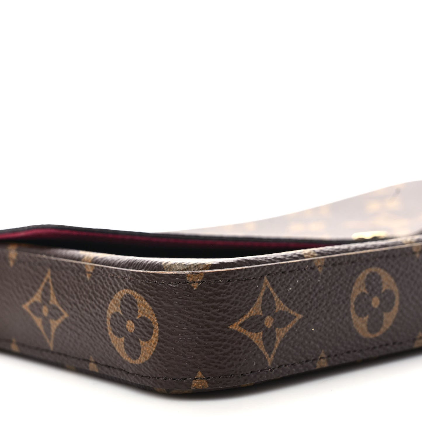 Monogram Pochette Felicie Chain Wallet Fuchsia