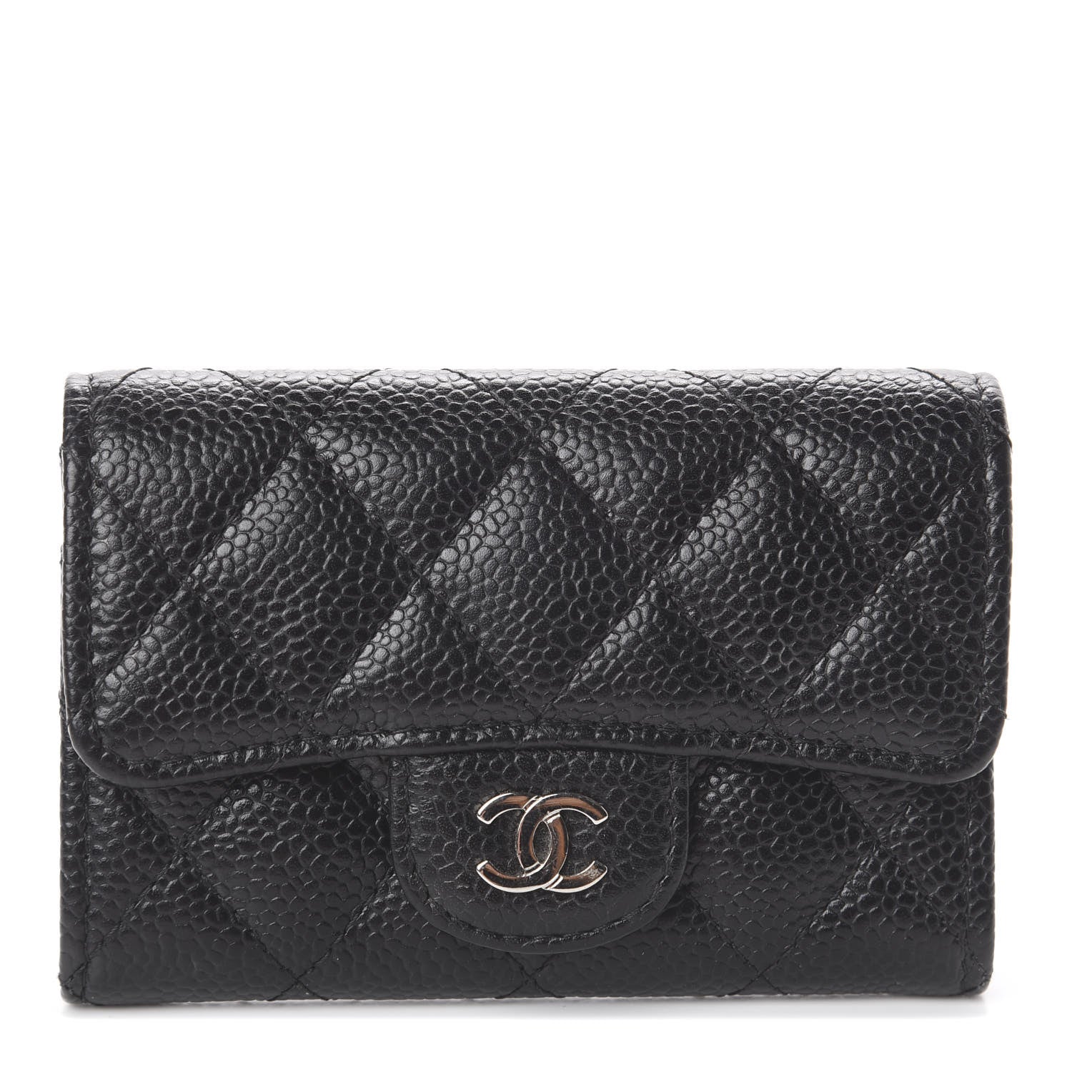 Chanel Caviar Quilted Flap Card Holder Black 1 of 7