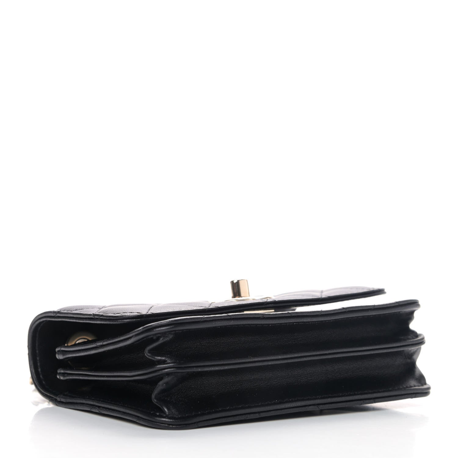 Chanel Lambskin Quilted Mini Trendy CC Wallet On Chain WOC Black 3 of 4