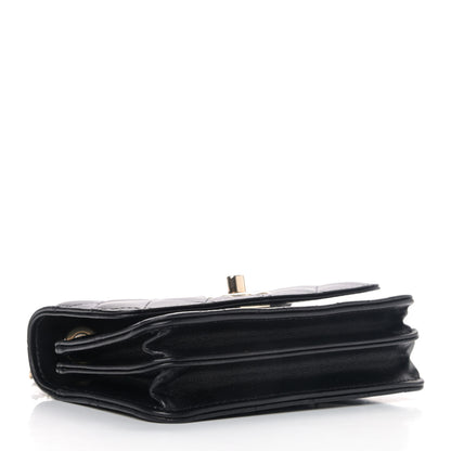Chanel Lambskin Quilted Mini Trendy CC Wallet On Chain WOC Black 3 of 4