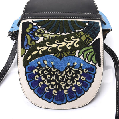 Loewe Grained Calfskin Floral Mini Gate Crossbody Bag Peacock Blue 11 of 12
