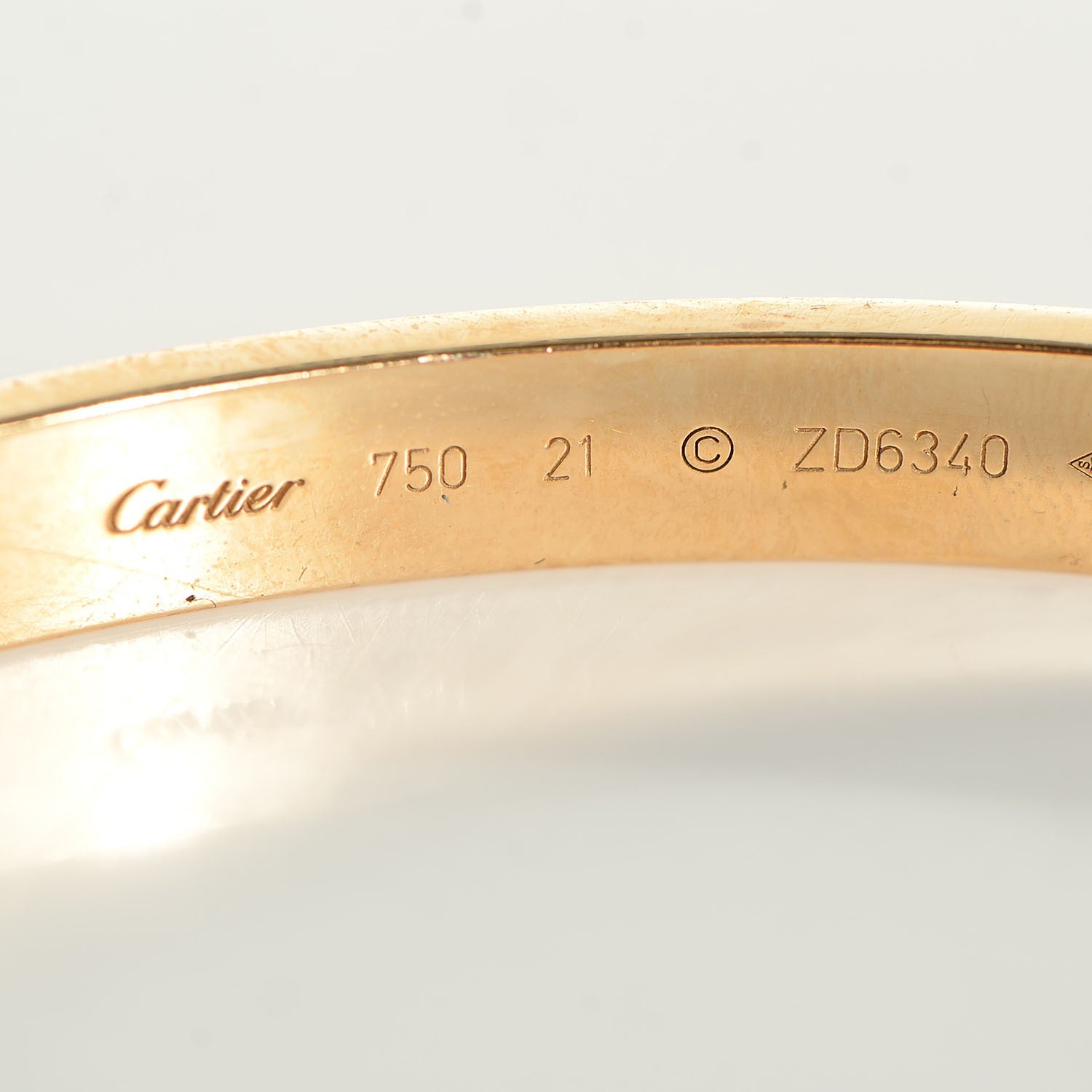 Cartier 18K Yellow Gold LOVE Bracelet 21 4 of 5