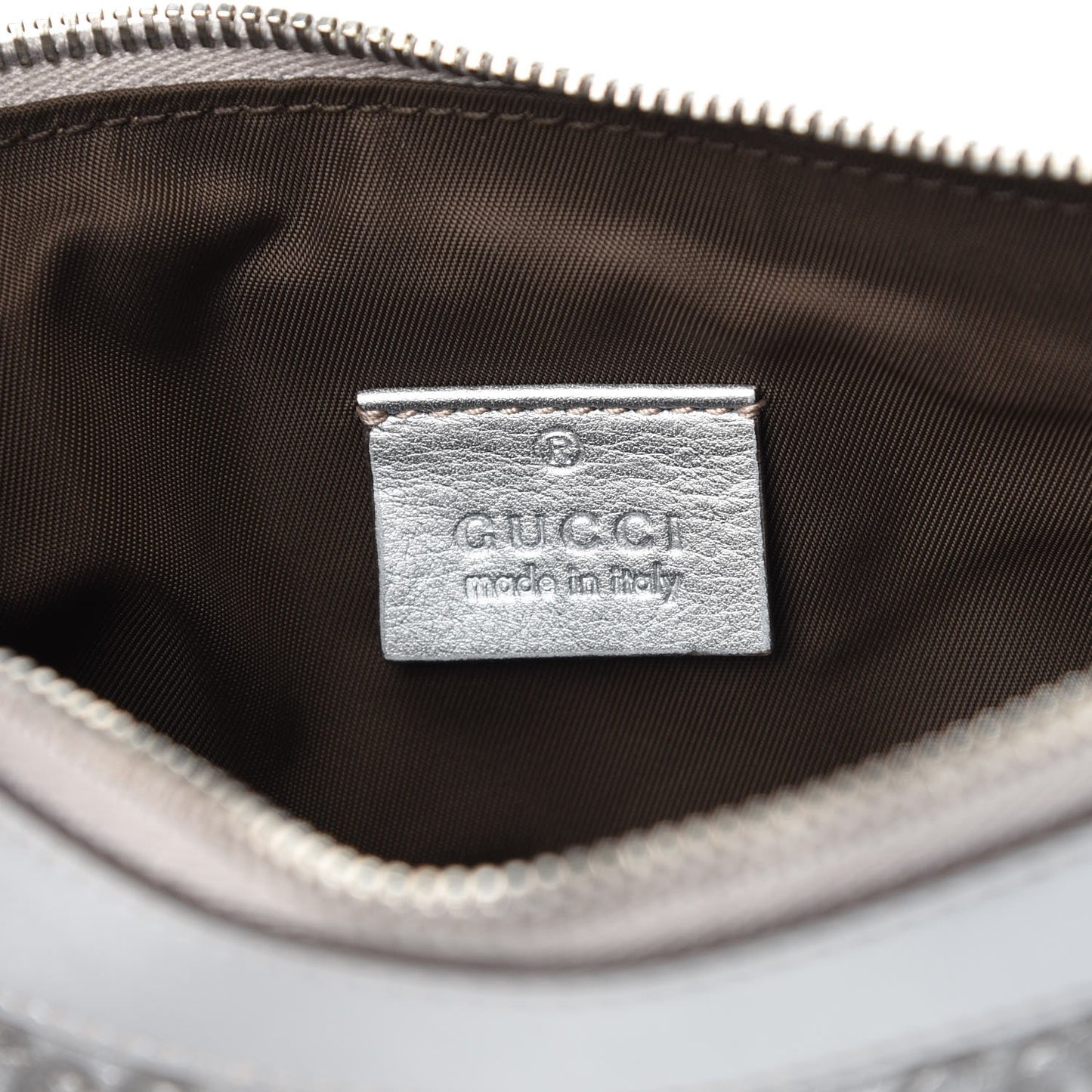 Guccissima New Britt Wristlet Silver