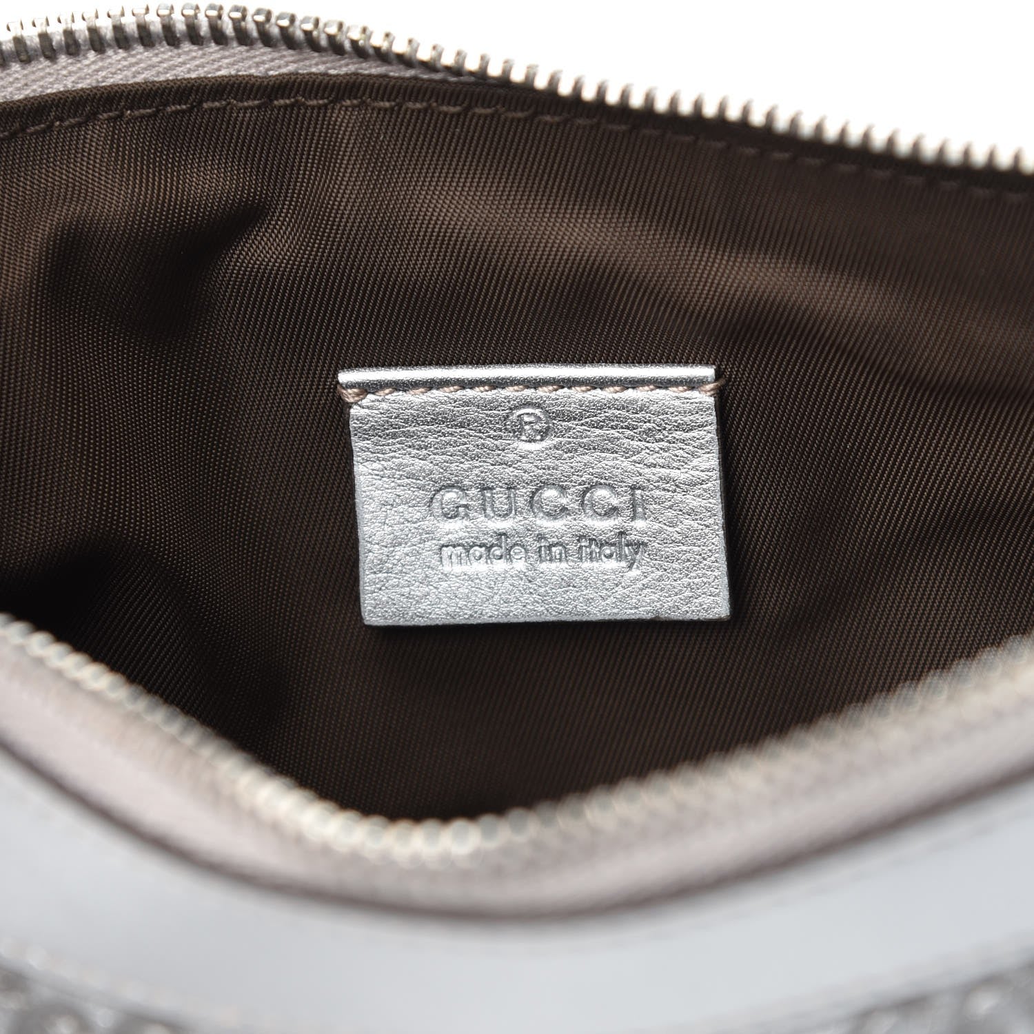 Gucci Guccissima New Britt Wristlet Silver 6 of 8
