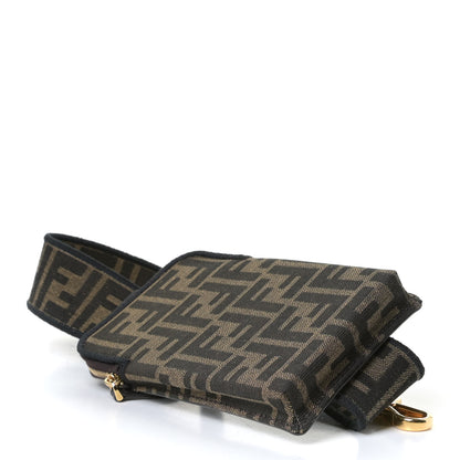 Fendi Fabric Jacquard FF 1974 Cell Pocket Strap You Tobacco Moro Black 5 of 11