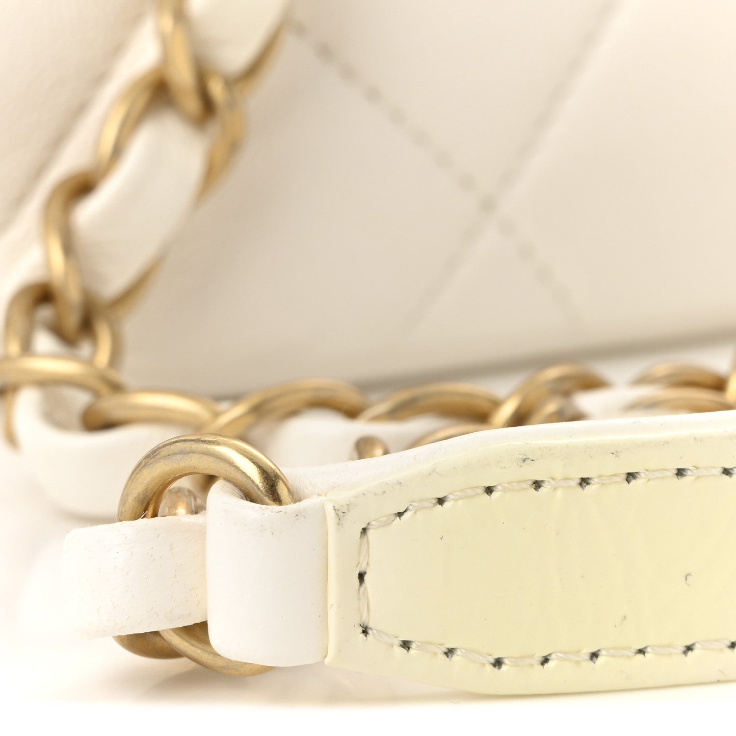 Chanel Lambskin Patent Quilted Small La Parisienne Top Handle Flap White 12 of 12