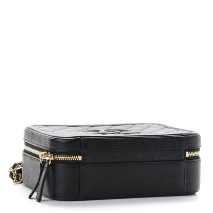 Chanel Caviar Quilted Medium CC Filigree Vanity Case Black 3 of 8