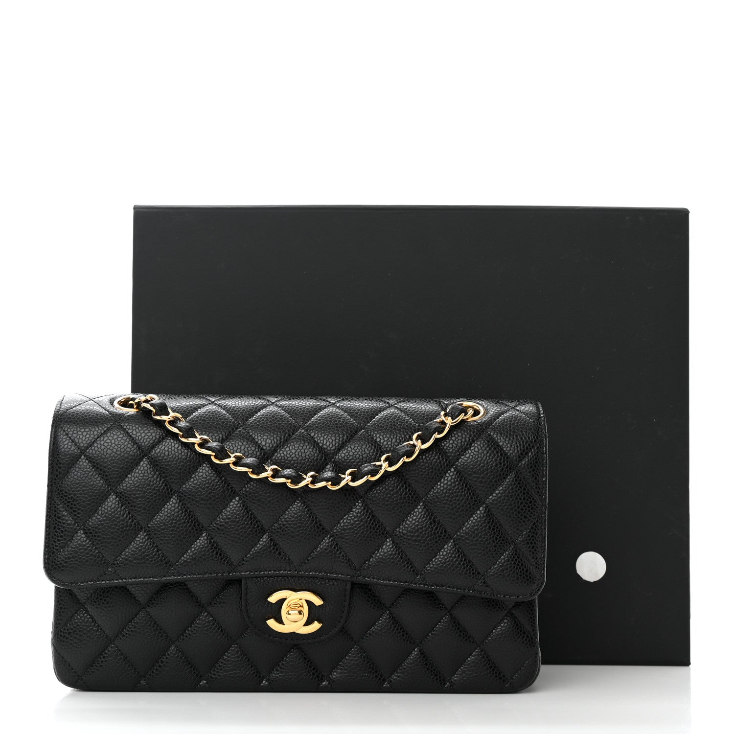 Chanel Caviar Quilted Medium Double Flap Black 11 of 11