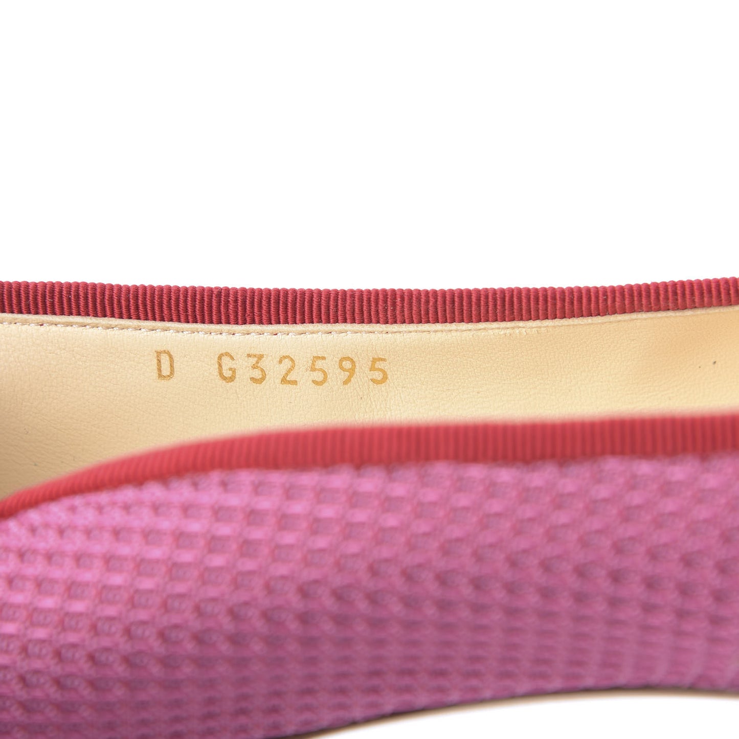 Grosgrain Cap Toe Ballerina Flats 38 Pink Red