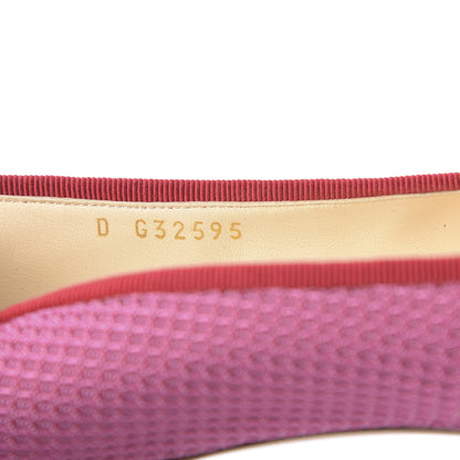 Chanel Grosgrain Cap Toe Ballerina Flats 38 Pink Red 9 of 10