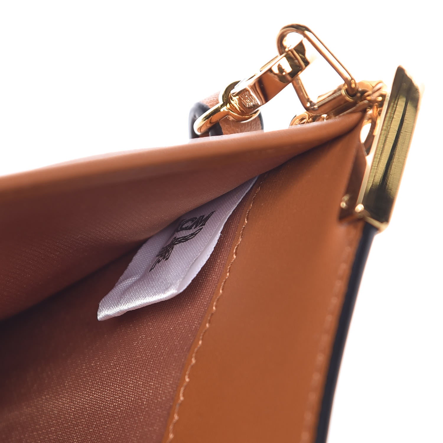 MCM Calfskin Patricia Strap Wallet Cognac 6 of 11
