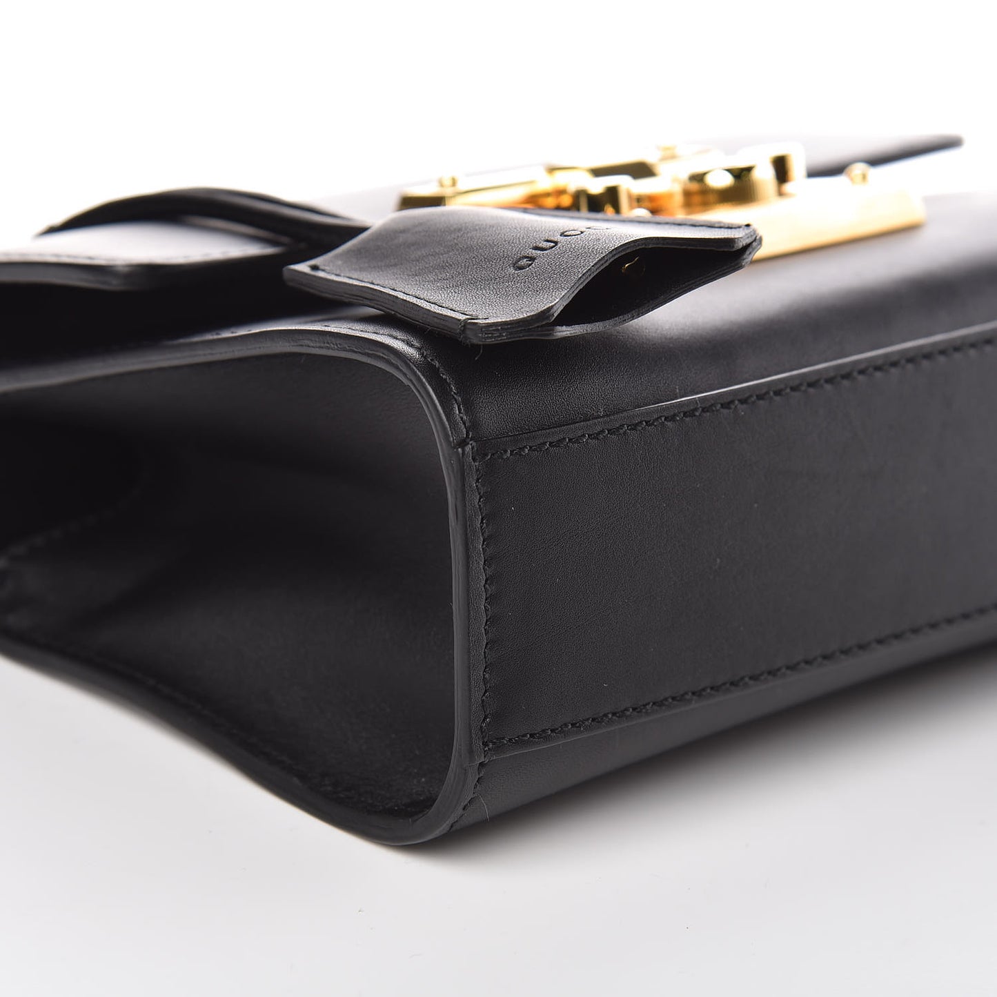 Calfskin Small Padlock Shoulder Bag Black
