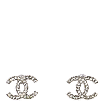 Chanel Crystal CC Earrings SIlver 1 of 5
