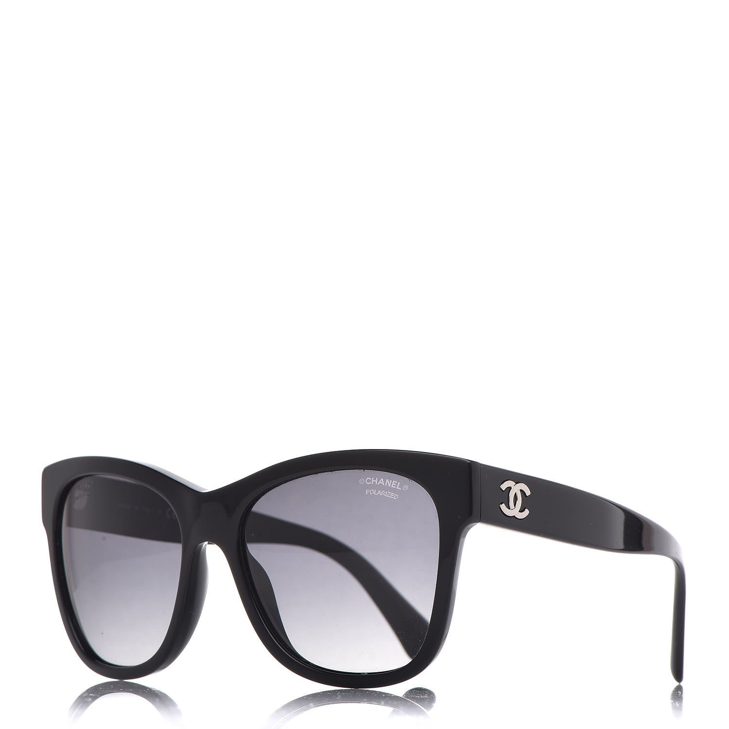 Chanel Polarized Square CC Sunglasses 5380 Black 1 of 9