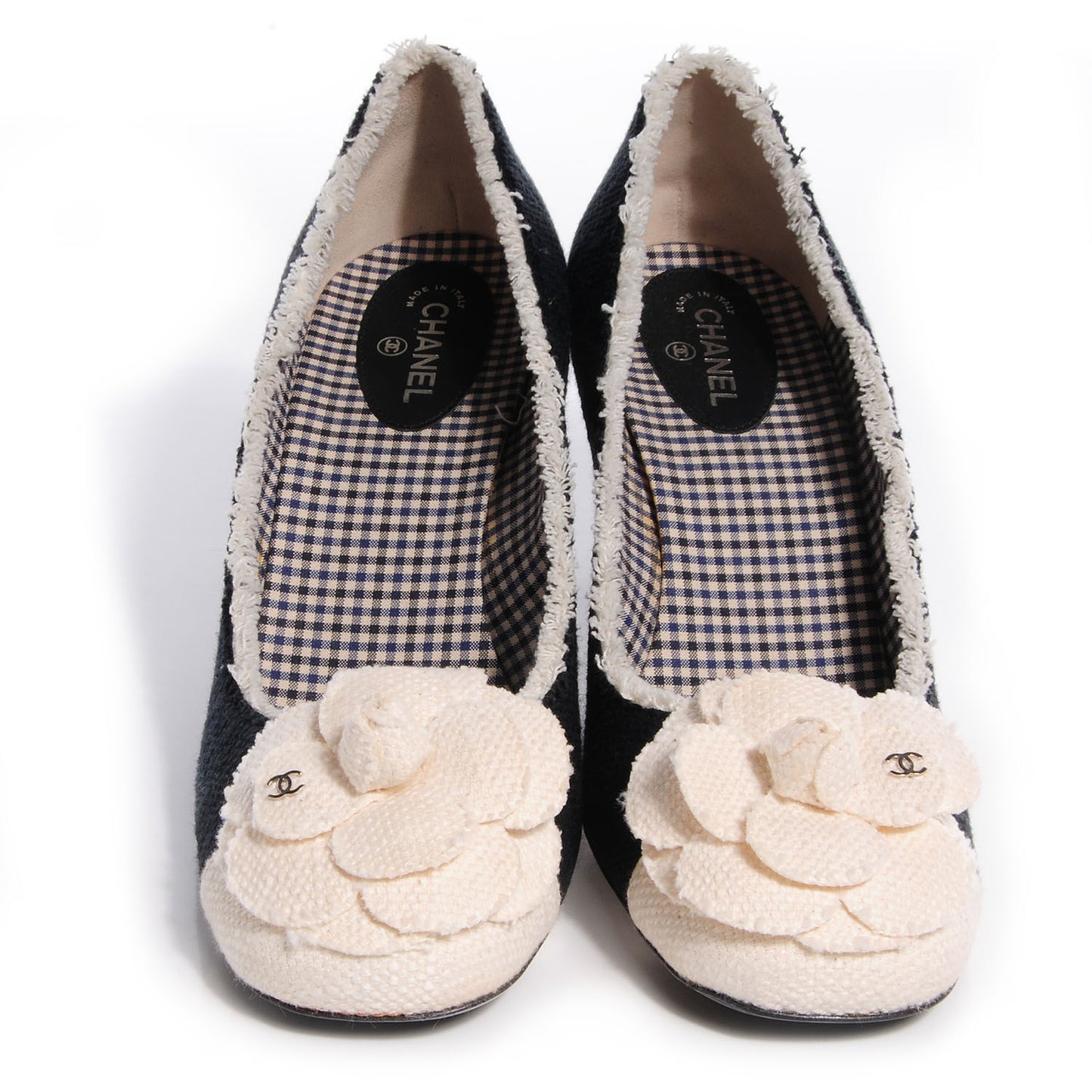 Tweed Escarpins Camellia CC Pumps 41 Navy White
