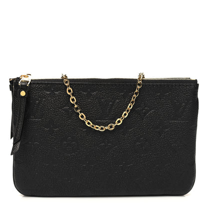 Louis Vuitton Empreinte Double Zip Pochette Black 1 of 10