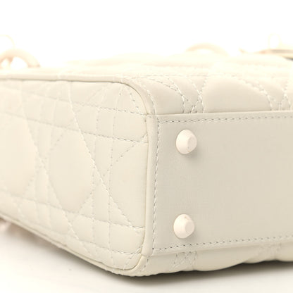 Christian Dior Ultra Matte Calfskin Cannage Mini Lady Dior White 8 of 13