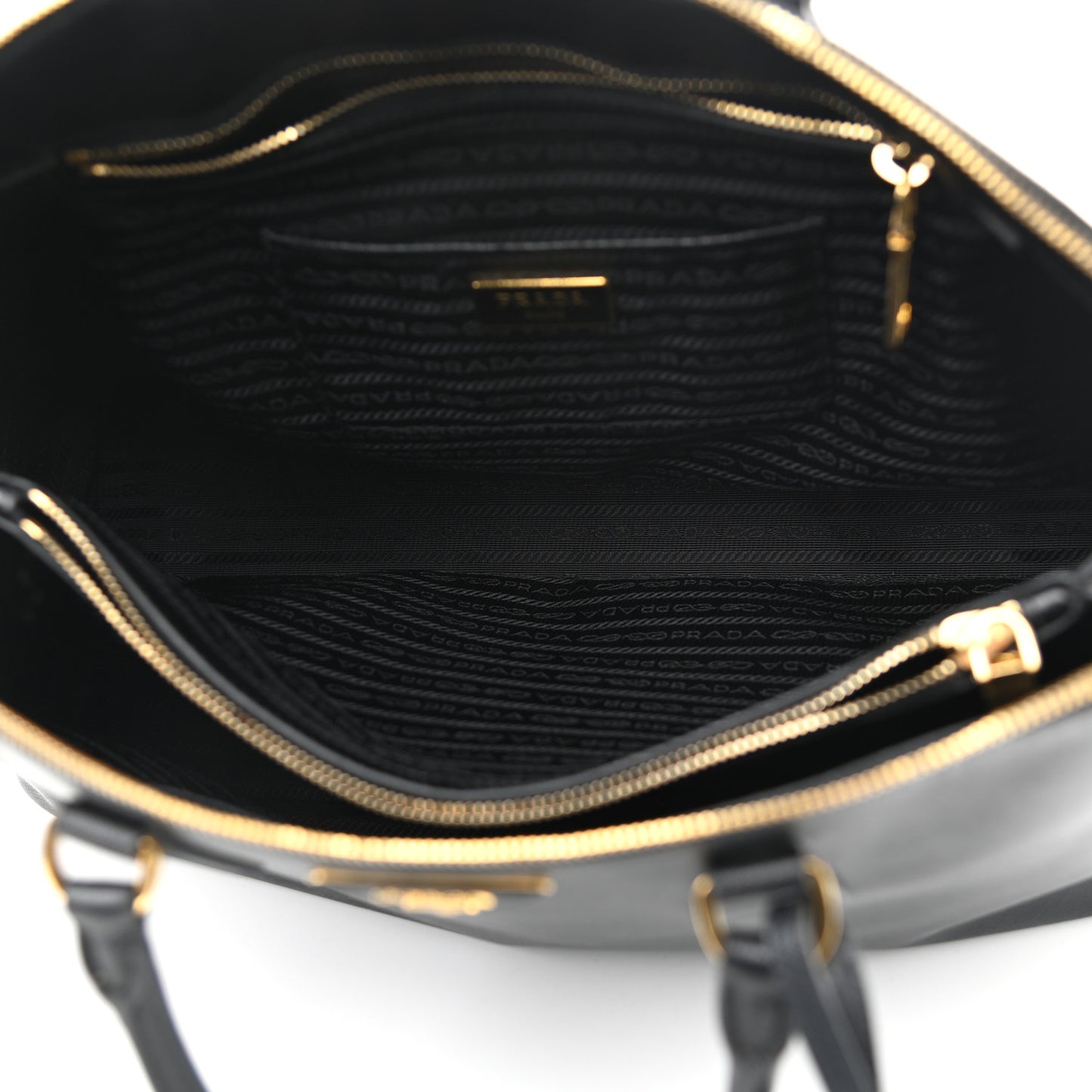 Saffiano Lux Large Promenade Tote Black