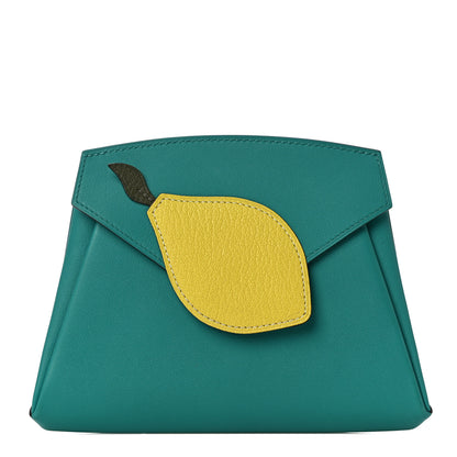 Hermes Swift Chevre Mysore Hermail Tutti Frutti Lemon Wallet Bleu Paon Lime Canopee 1 of 9