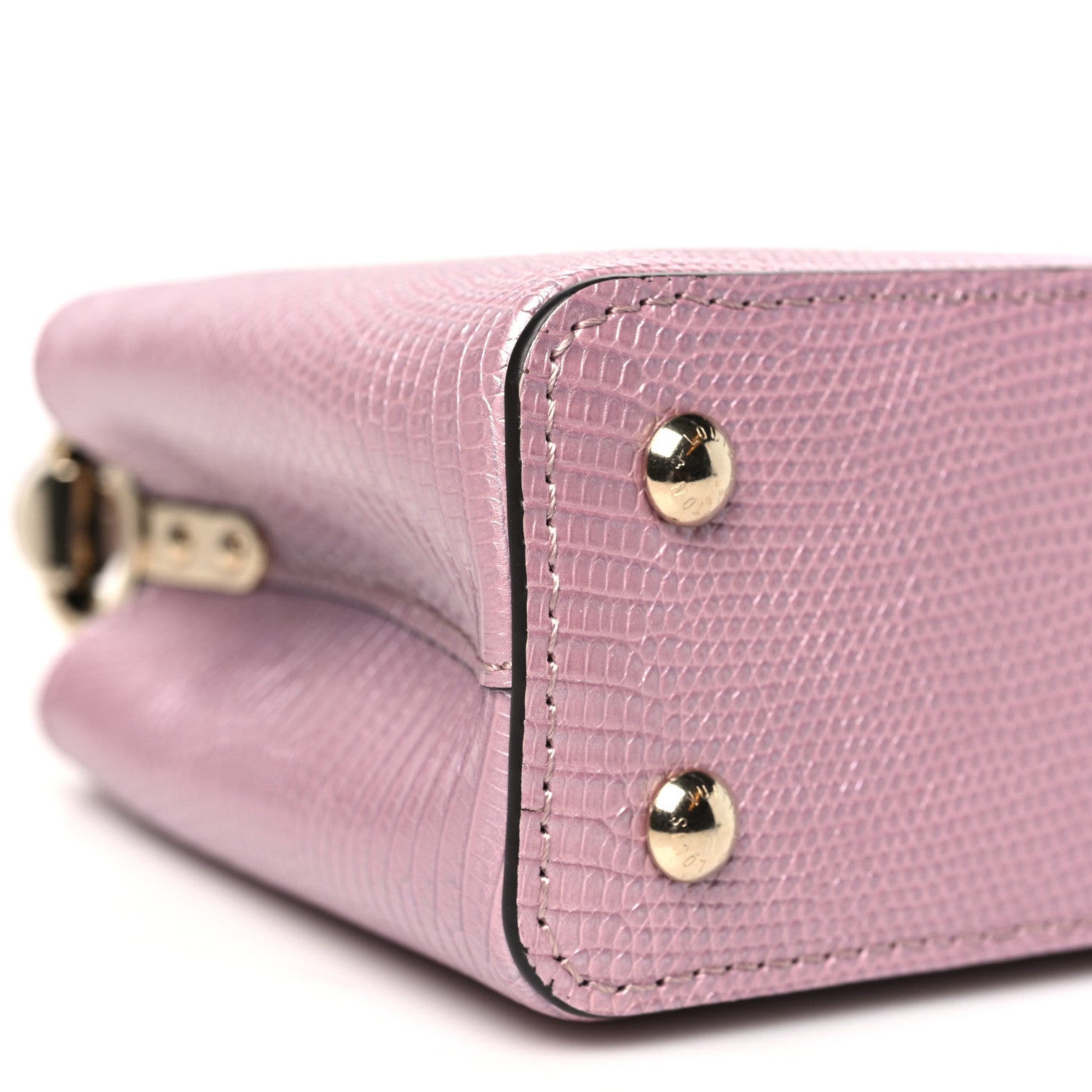 Louis Vuitton Metallic Lizard Kintsugi Capucines Mini Wisteria Purple 8 of 9