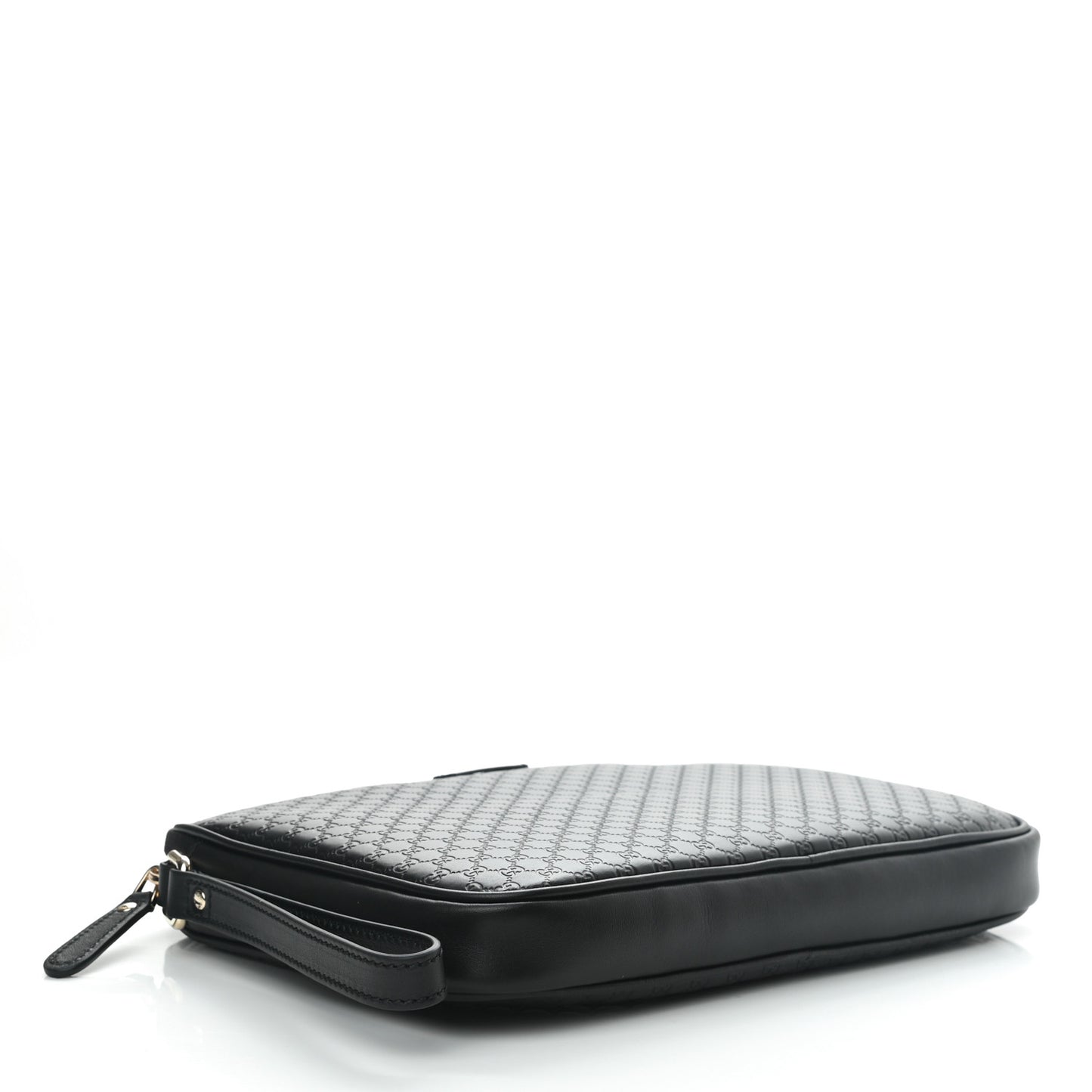 Microguccissima GG Wristlet Pouch Black