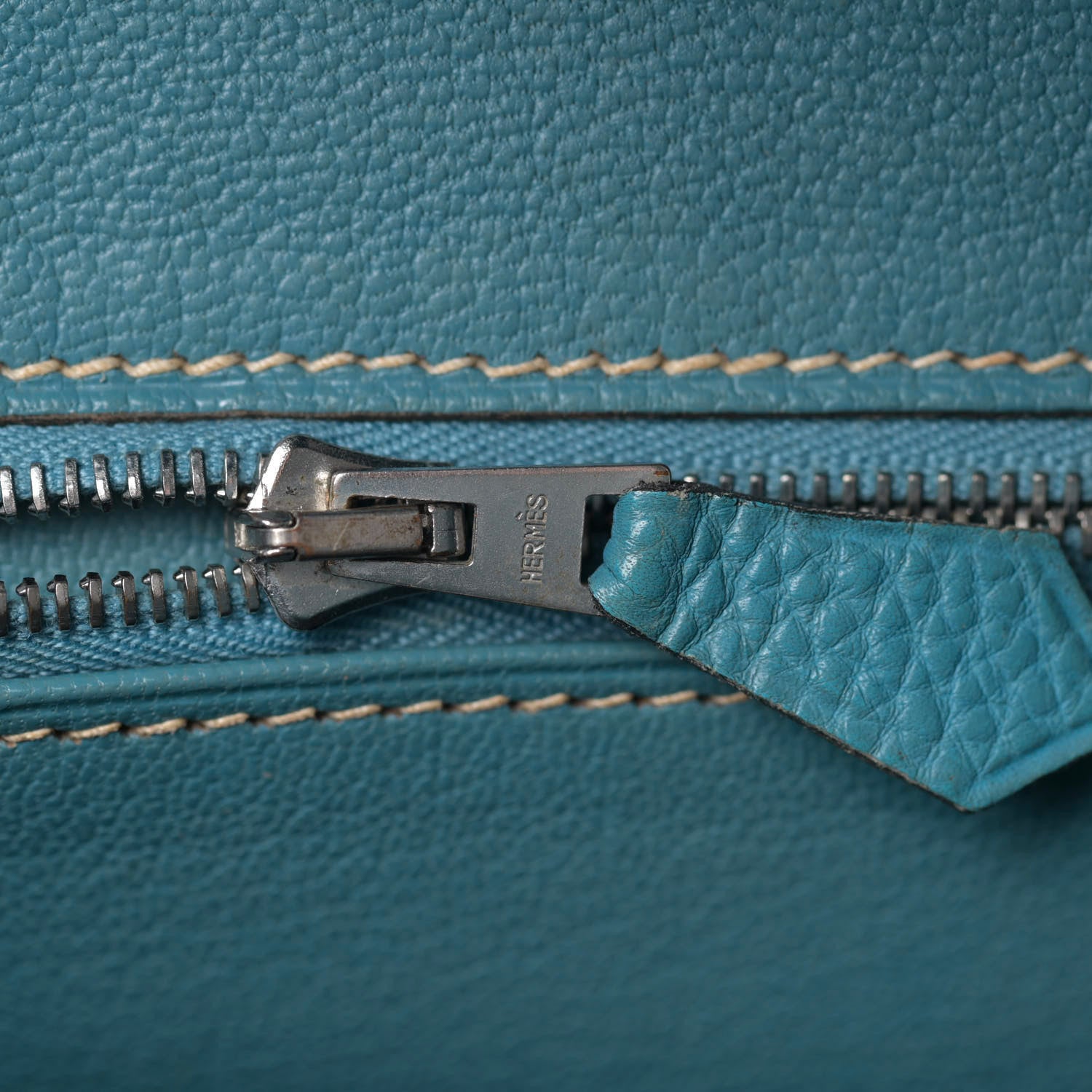Hermes Taurillon Clemence Birkin 30 Blue Jean 16 of 46