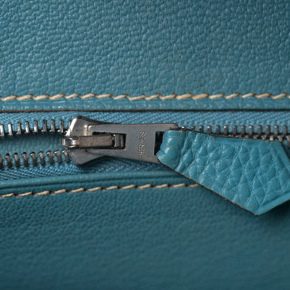 Hermes Taurillon Clemence Birkin 30 Blue Jean 16 of 46