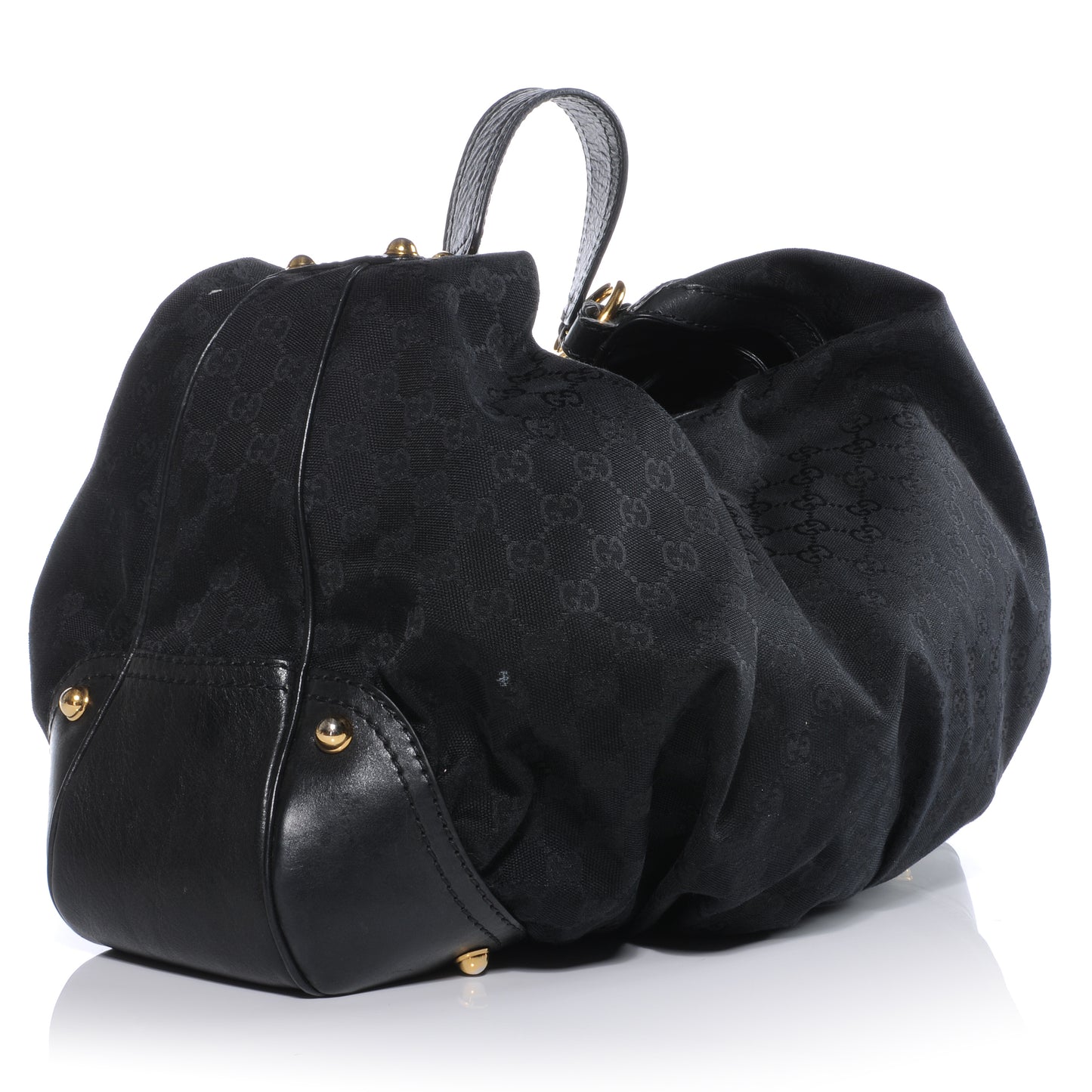 Monogram Large Jockey Hobo Black