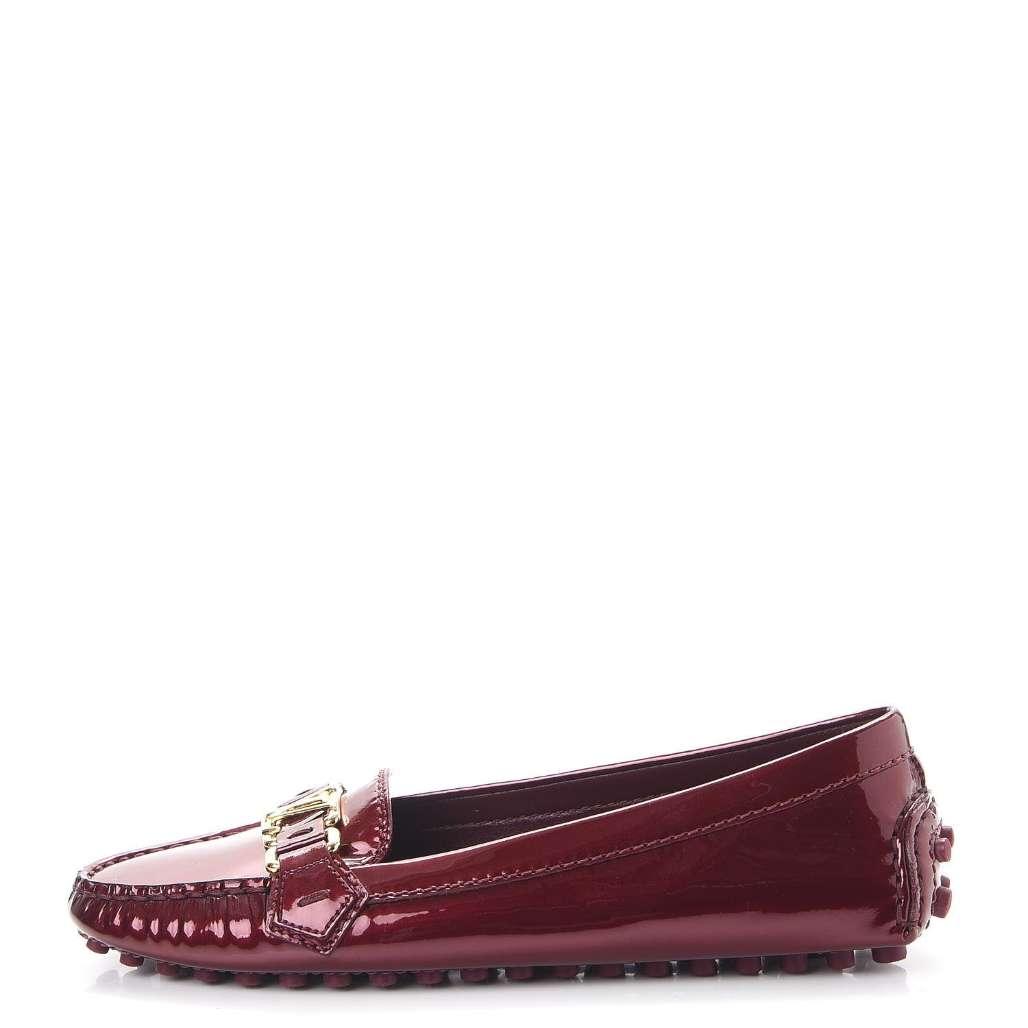 Louis Vuitton Patent Calfskin Oxford Loafers 37 Rouge Fauviste 1 of 8
