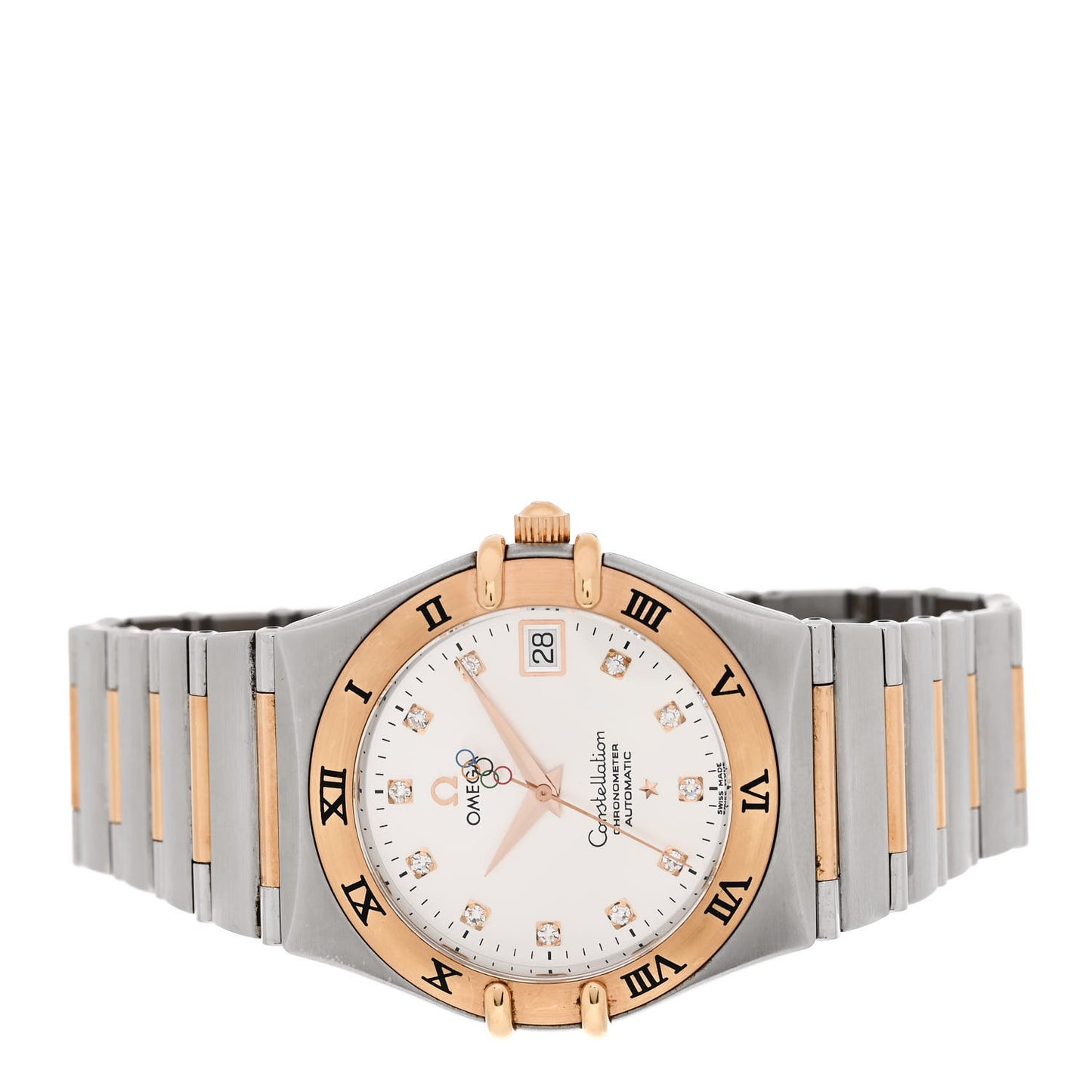 Stainless Steel 18K Red Gold Diamond 35mm Constellation Co-Axial Automatic Watch 111.20.36.20.52.001
