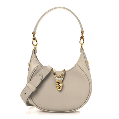 Bulgari Urban Grain Smooth Calfskin Mini Serpenti Ellipse Crossbody Bag Foggy Opal 1 of 11