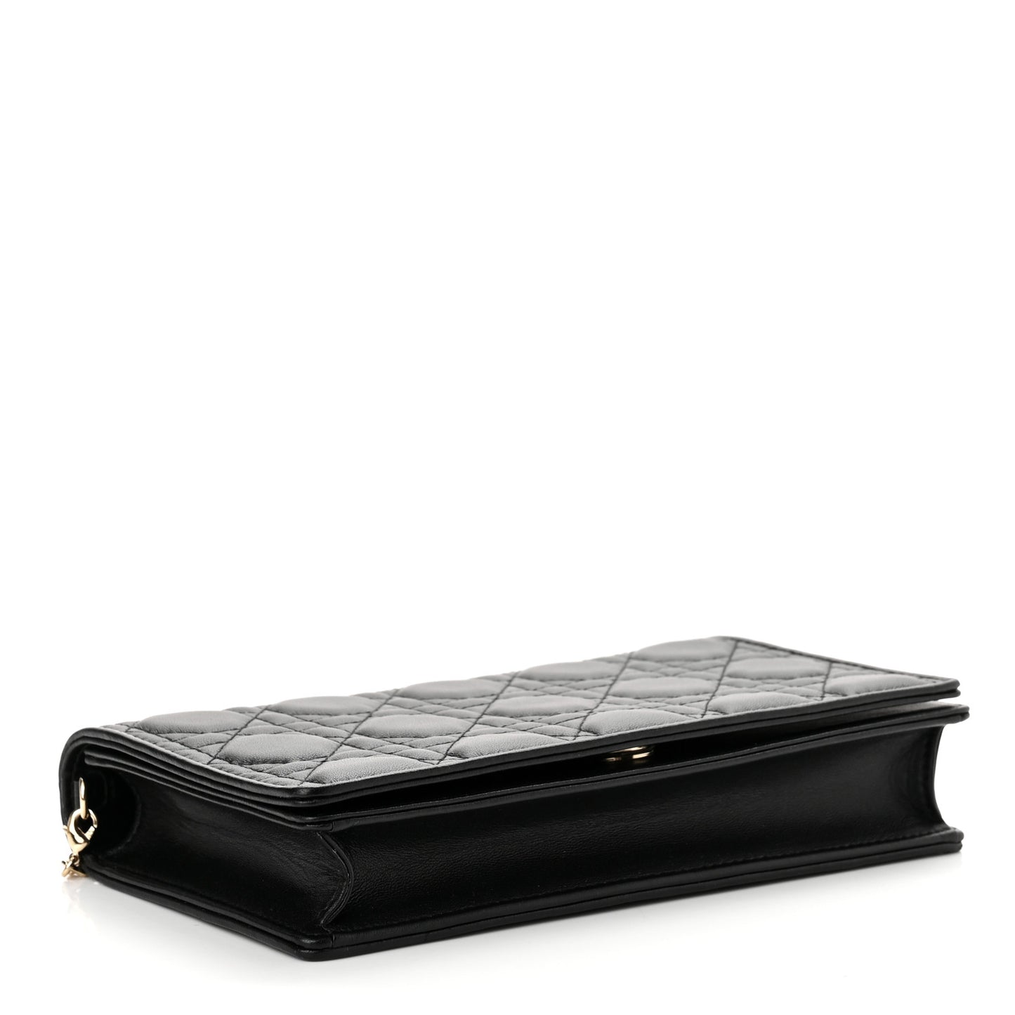 Lambskin Cannage Lady Dior Pouch Black