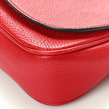 Gucci Pebbled Calfskin Medium Soho Flap Crossbody Vibrant Red 10 of 11