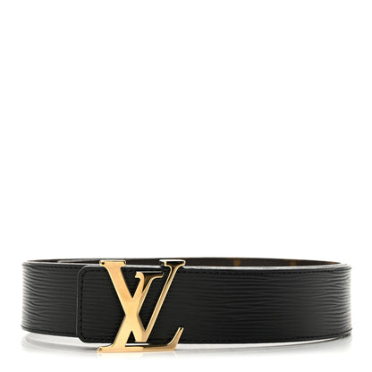 Louis Vuitton Epi 30mm LV Initiales Reversible Belt 85 34 Black 3 of 9