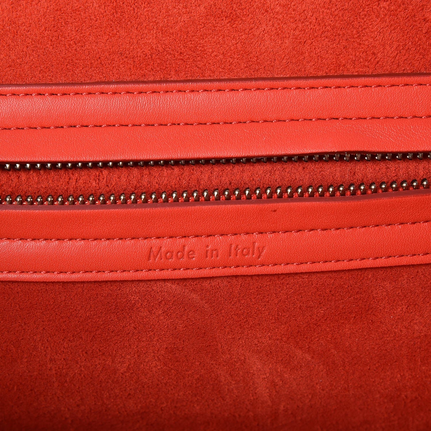 Celine Nappa Calfskin Medium Phantom Luggage Vermillion 7 of 11