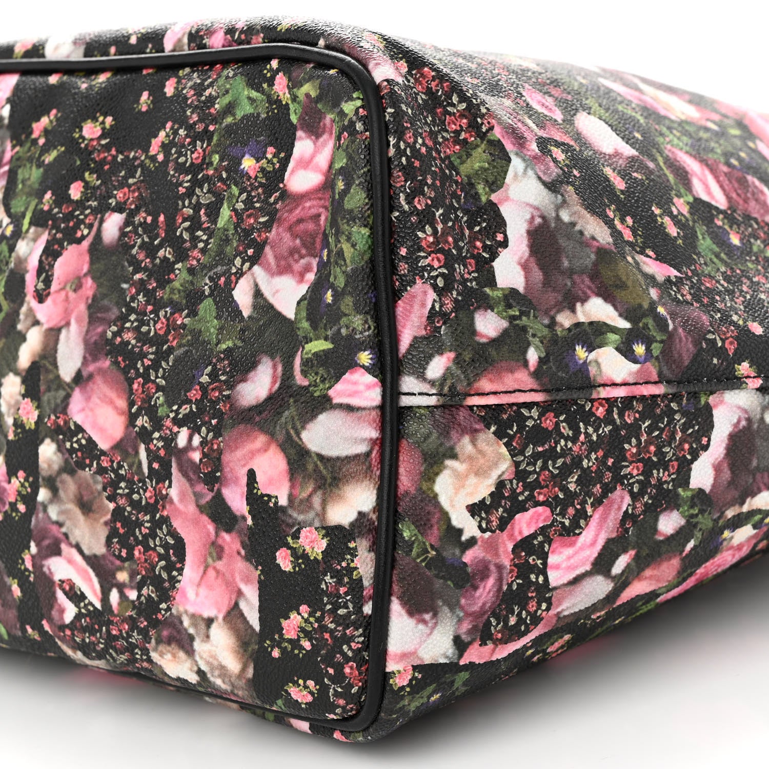 Givenchy Textured Coated Canvas Roses Camouflage Print Large Antigona Tote Black 10 of 13