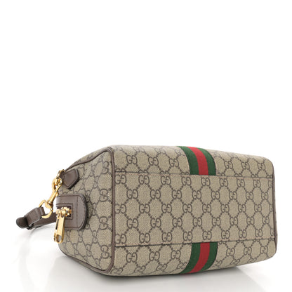 Gucci GG Supreme Monogram Web Small Ophidia Top Handle Bag Beige Ebony 4 of 10
